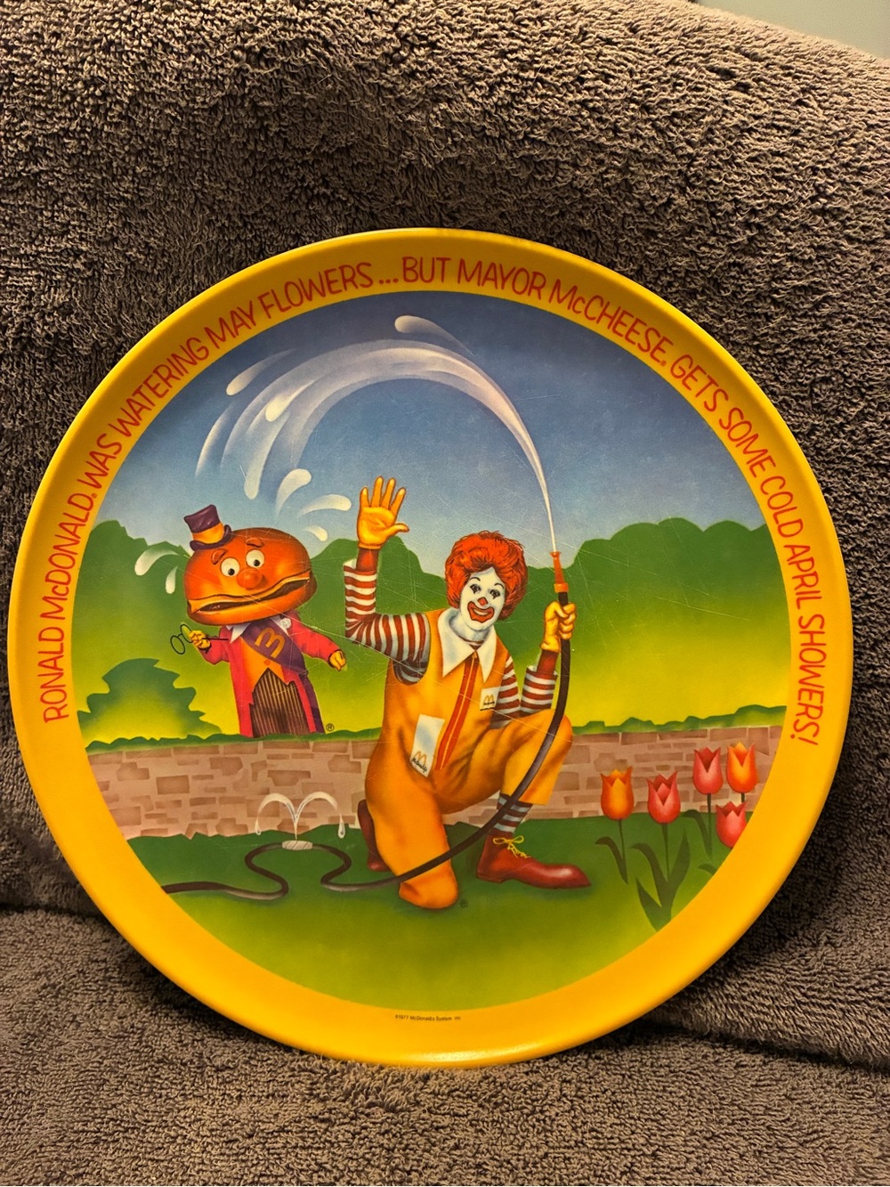 McDonald's Yellow Ronald McDonald & Mayor McCheese Collectible Plate